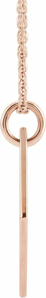 14K Rose Gold Engravable DiamondShaped 1618 Necklace TreasureFineJewelers Necklaces