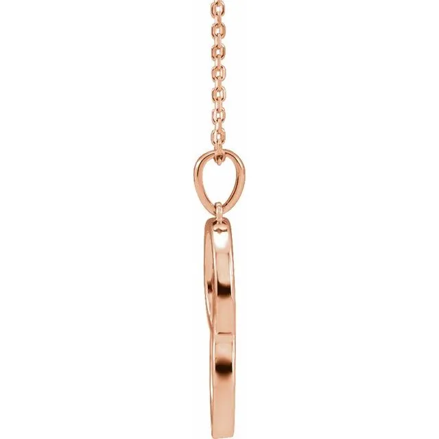 14K Rose Interlocking Circle 18 Necklace TreasureFineJewelers Necklaces