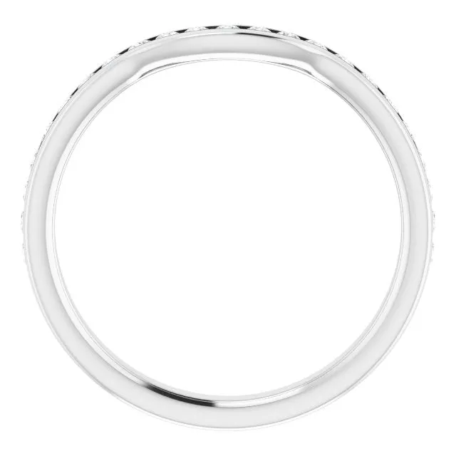 14K White 13 CTW Natural Diamond Contour Band TreasureFineJeweler Rings