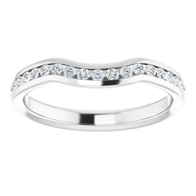 14K White 13 CTW Natural Diamond Contour Band TreasureFineJeweler Rings
