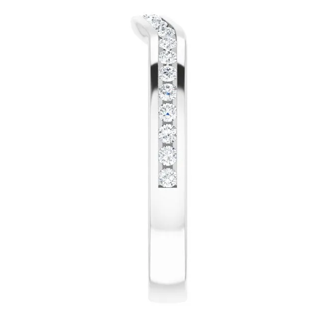 14K White 13 CTW Natural Diamond Contour Band TreasureFineJeweler Rings