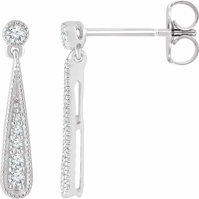 14K White 16 CTW Diamond Teardrop Earrings TreasureFineJewelers Earrings 14K White 16 CTW Diamond Teardrop Earrings TreasureFineJewelers Earrings