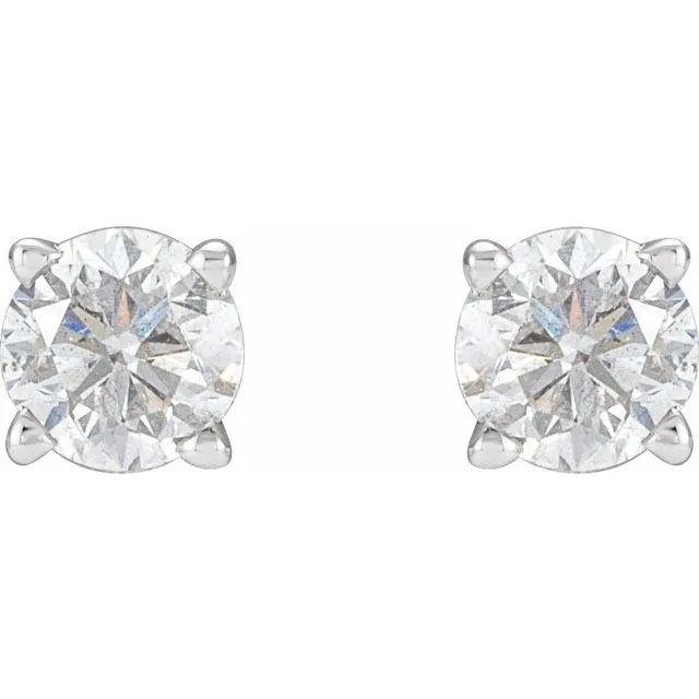 14K White Gold 1 12 CTW Natural Diamond Stud Earrings TreasureFineJewelers Earrings