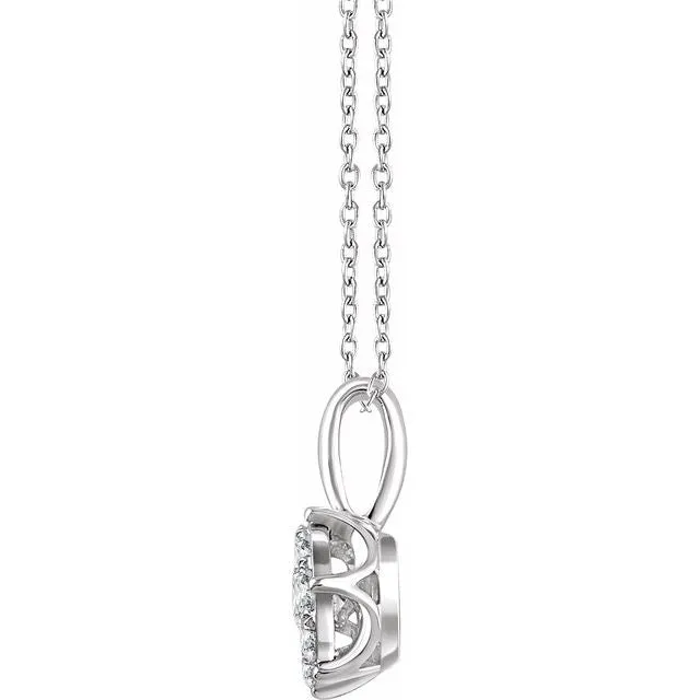 14K White Gold 13 CTW Natural Diamond 1618 Necklace TreasureFineJewelers Necklaces