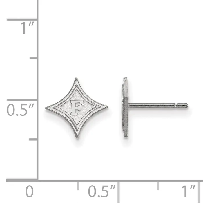 14K White Gold Furman University XS Post Earrings TreasureFineJewelers Earrings