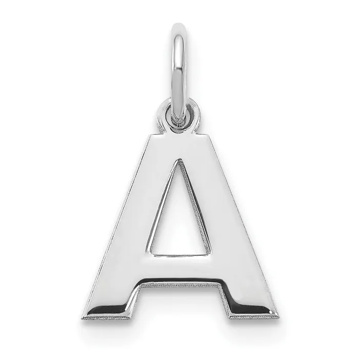 14k White Gold Letter A Initial Pendant TreasureFineJewelers Necklaces