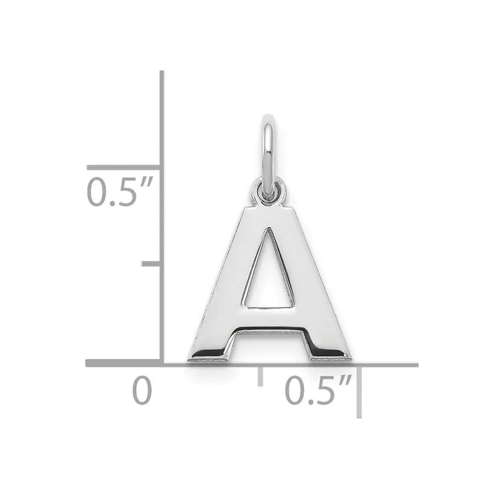14k White Gold Letter A Initial Pendant TreasureFineJewelers Necklaces