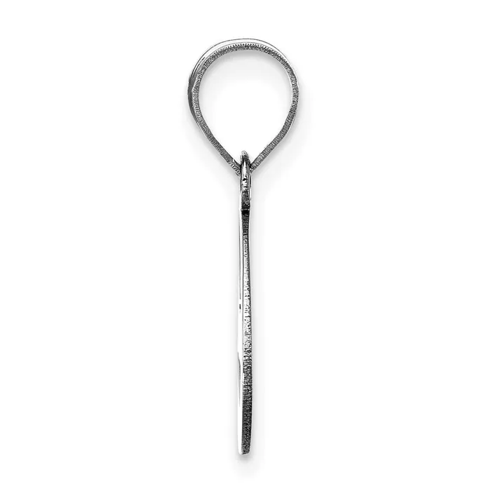 14k White Gold Polished Script Letter E Initial Pendant TreasureFineJewelers Necklaces