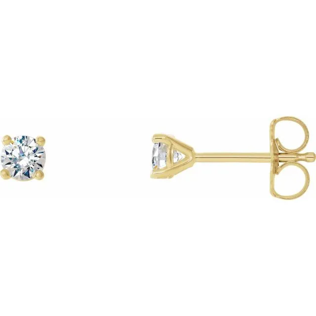 14K Yellow 14 CTW Diamond 4Prong CocktailStyle Earrings TreasureFineJewelers Earrings