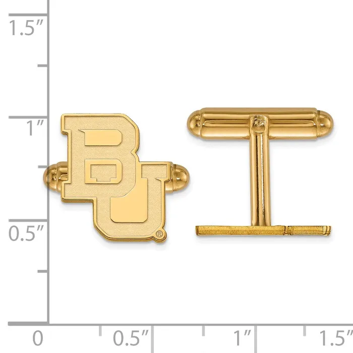 14K Yellow Gold Baylor University Cuff Link TreasureFineJewelers PreStyled Sets