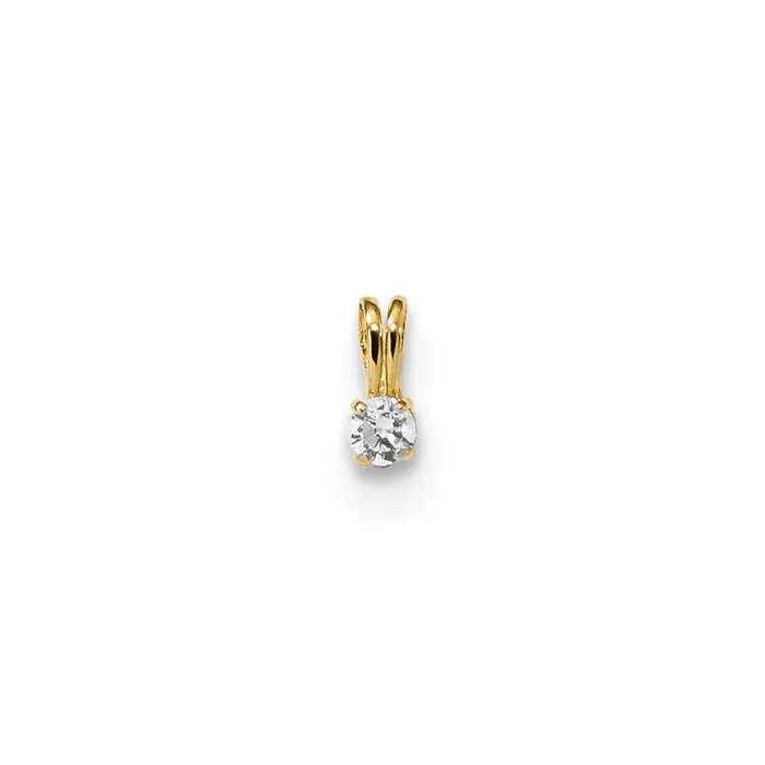 14k Yellow Gold Childrens Tiny CZ Pendant TreasureFineJewelers PreStyled Sets 14k Yellow Gold Childrens Tiny CZ Pendant TreasureFineJewelers PreStyled Sets