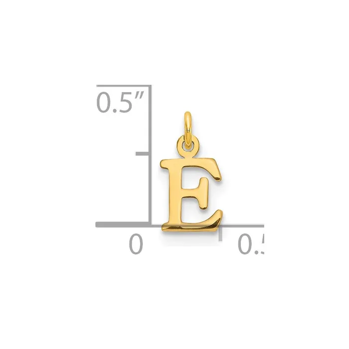14k Yellow Gold Cutout Letter E Initial Pendant TreasureFineJewelers Necklaces