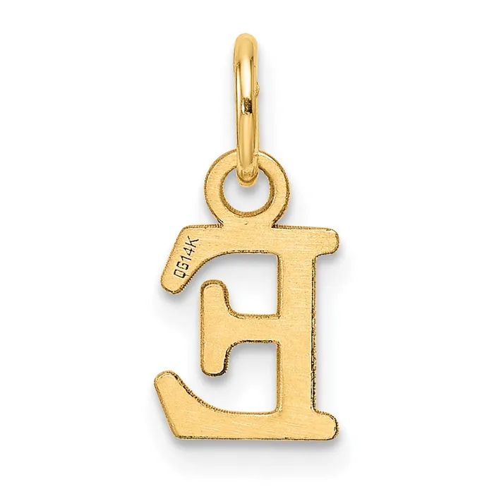 14k Yellow Gold Cutout Letter E Initial Pendant TreasureFineJewelers Necklaces
