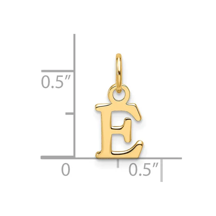14k Yellow Gold Cutout Letter E Initial Pendant TreasureFineJewelers Necklaces