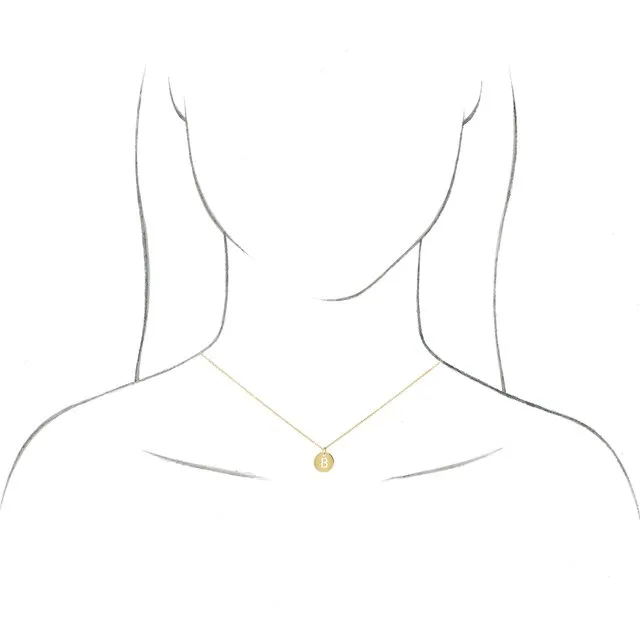 18K Yellow GoldPlated Sterling Silver Initial Y 10 mm Disc Pendant TreasureFineJewelers Necklaces