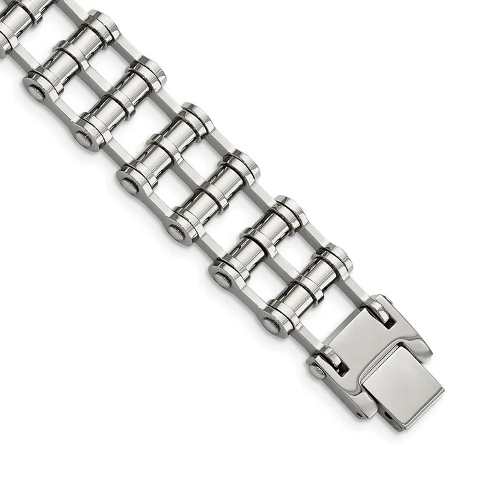 Bracelets Chisel Stainless Steel Polished 85 inch Barrel Link Bracelet TreasureFineJewelers Bracelets Chisel Stainless Steel Polished 85 inch Barrel Link Bracelet TreasureFineJewelers