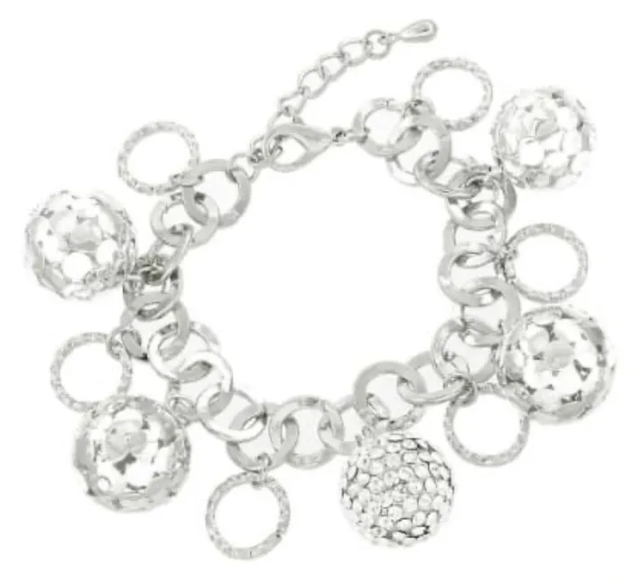 Bracelets Shyras Boutique Pave Circle Charm Bracelet
