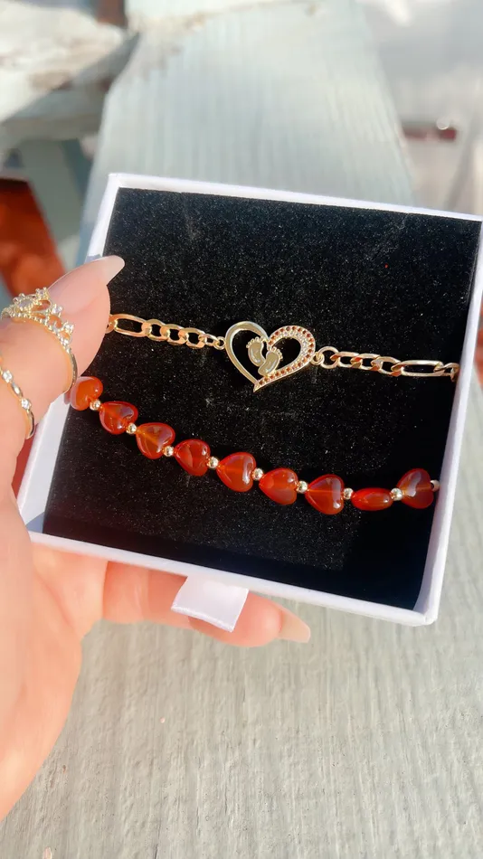 Carnelian Mom Bracelet Set MP Jewelry Bracelets