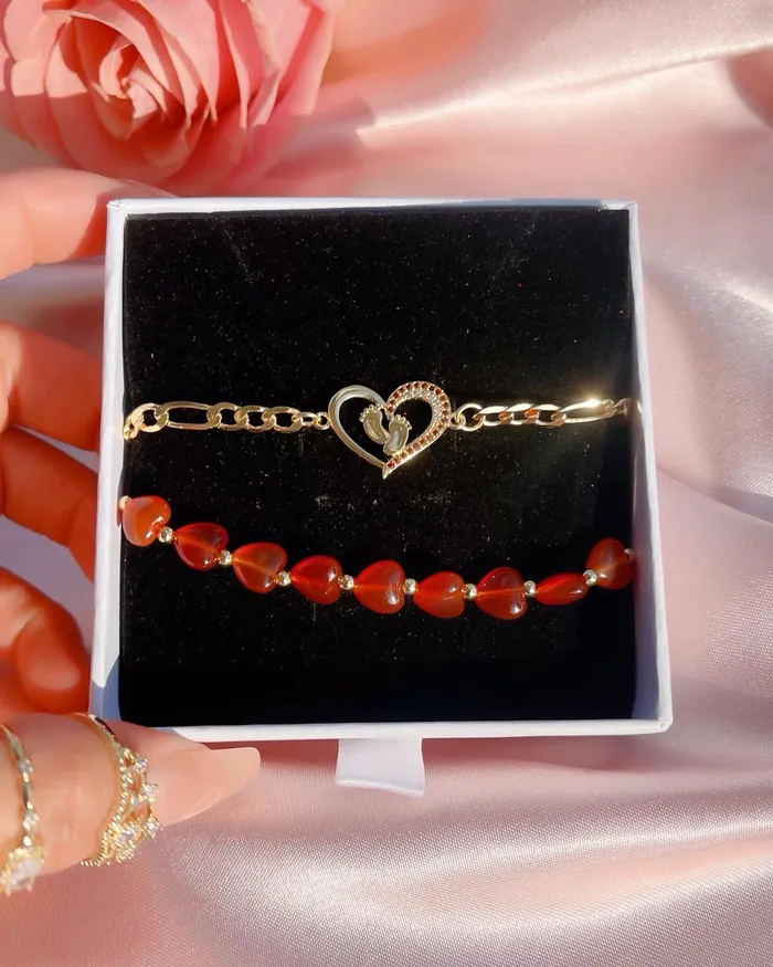 Carnelian Mom Bracelet Set MP Jewelry Bracelets