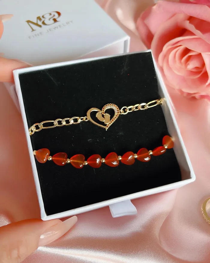 Carnelian Mom Bracelet Set MP Jewelry Bracelets