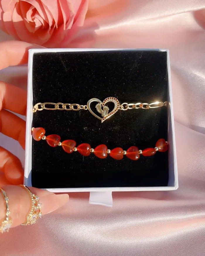 Carnelian Mom Bracelet Set MP Jewelry Bracelets