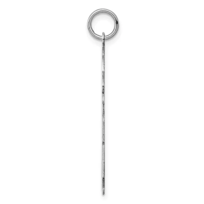 Charm Necklaces SS Rhplt Engraveable BoyGirl Polished FrontSatin Back Disc Charm TreasureFineJewelers