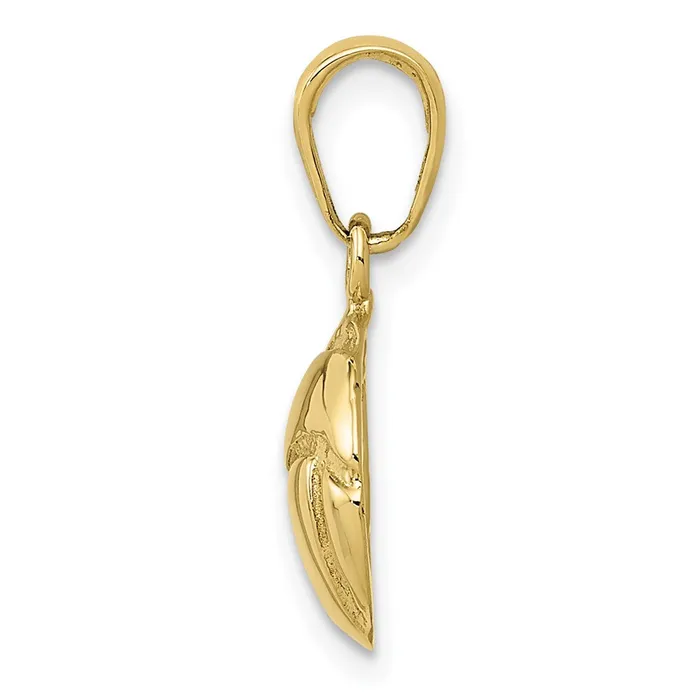 Charm Necklaces TreasureFineJewelers 10K Solid Satin Diamond Cut Volleyball Charm