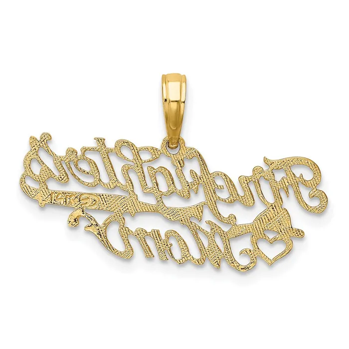 Charm Necklaces TreasureFineJewelers 14k FIREFIGHTERS MOM Charm