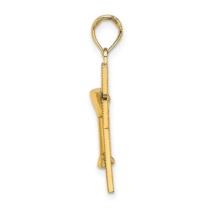 Charm Necklaces TreasureFineJewelers 14K Polished Cross W Communion Cup Charm