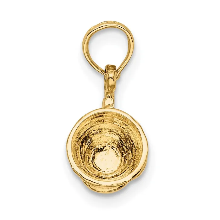 Charm Necklaces TreasureFineJewelers 14k wRhodium 3D Baby Cup Charm