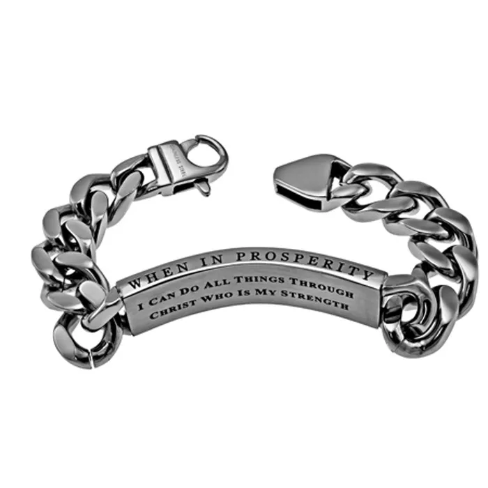 Christian Bracelet for Men CHRIST MY STRENGTH Stainless Steel Curb Chain North Arrow Shop Bracelets Christian Bracelet for Men CHRIST MY STRENGTH Stainless Steel Curb Chain North Arrow Shop Bracelets