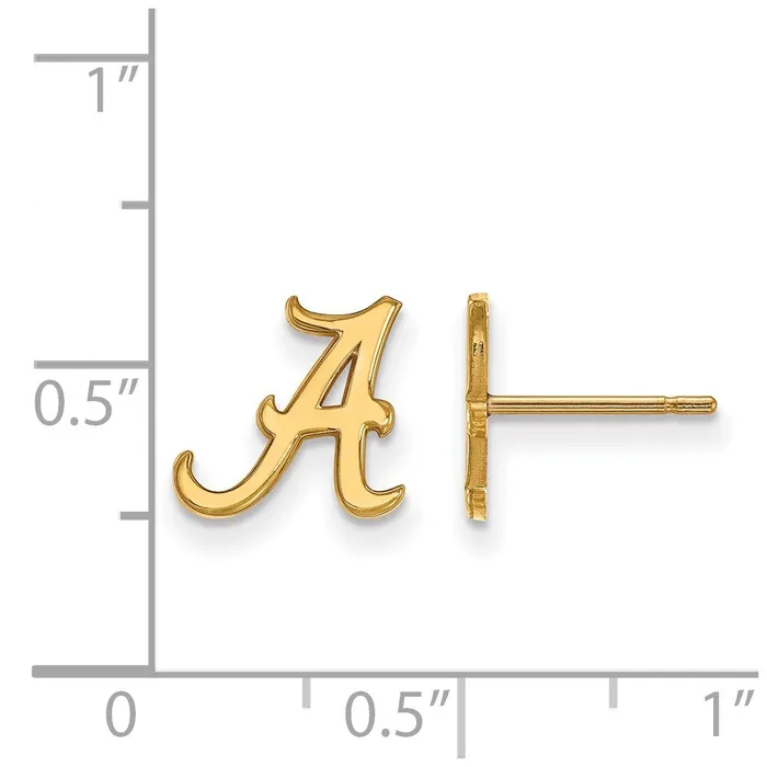 Earrings TreasureFineJewelers 10k Gold University of Alabama XS Post Earrings