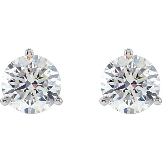 Earrings TreasureFineJewelers 14K White 1 12 CTW Diamond Stud Earrings