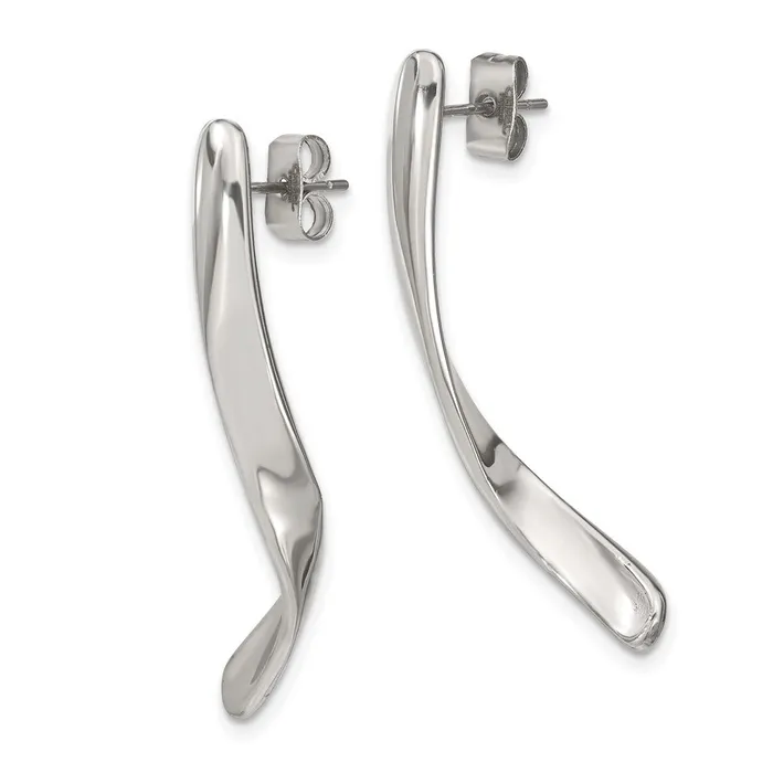 Earrings TreasureFineJewelers Stainless Steel Polished Post Earrings