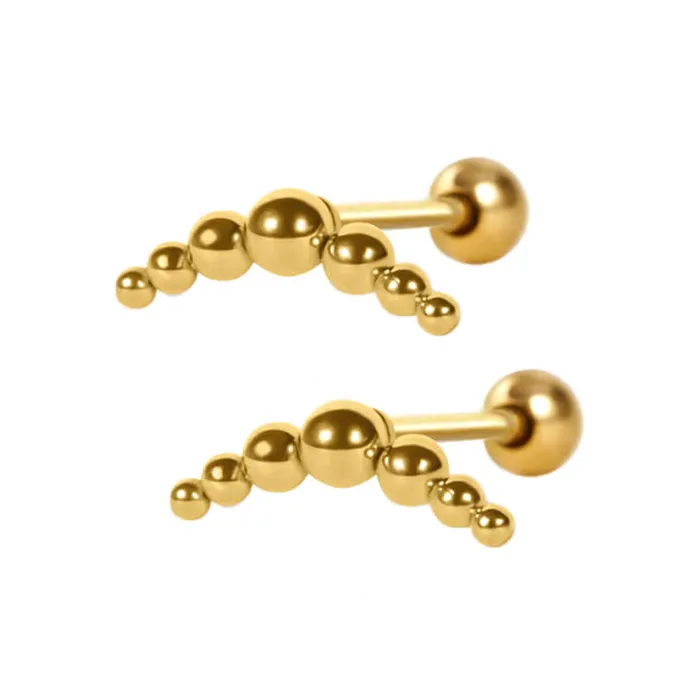 Earrings Trendolla Jewelry Bubble Barbell Earring Barbell Ball Back Earrings Sleeper Earrings