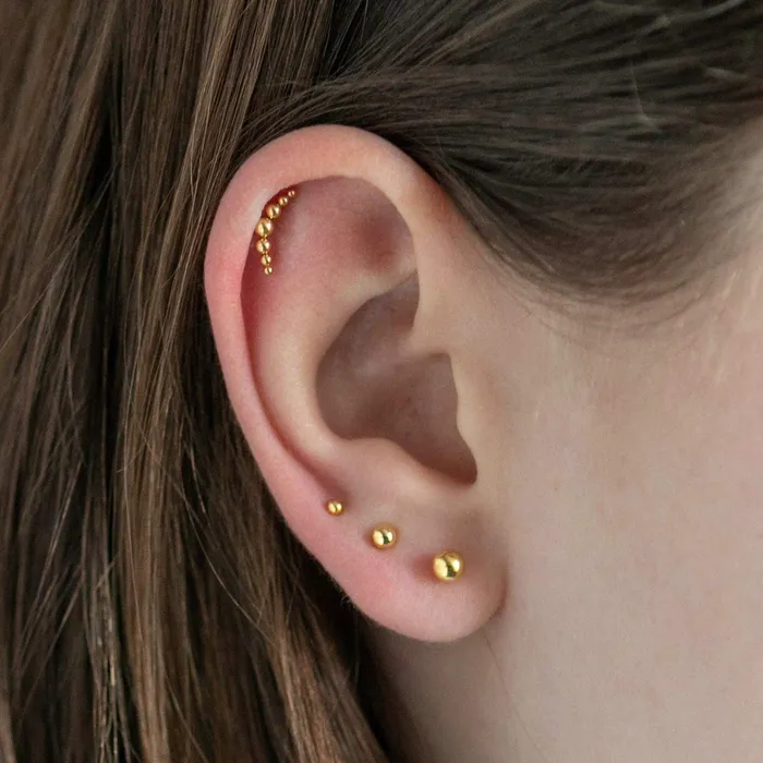 Earrings Trendolla Jewelry Bubble Barbell Earring Barbell Ball Back Earrings Sleeper Earrings