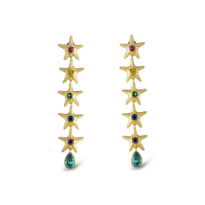 Earrings vendorunknown Saboga Linked Starfish Earrings