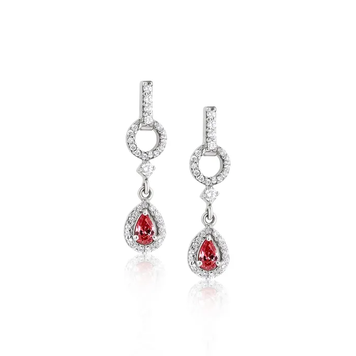 Ema Jewels Earrings Demeter Fuchsia Sterling Silver Earrings