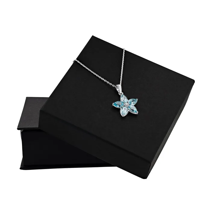 Ema Jewels Necklaces Aletheia Light Azure Sterling Silver Necklace
