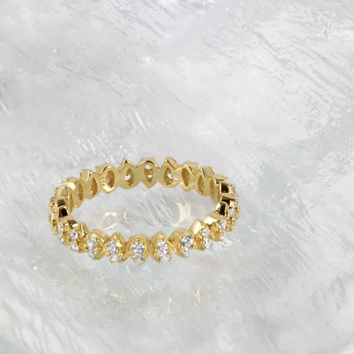 Leaf Diamond Eternity Ring Bracelet Necklace Pair of Earrings Set Designed by Shania Trendolla Jewelry Bracelets