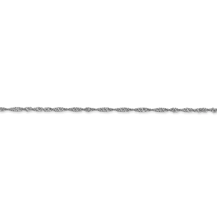 Leslies 10K White Gold 13mm Singapore Chain TreasureFineJewelers Necklaces