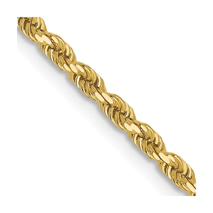 Leslies 14K 2mm DiamondCut Rope Chain TreasureFineJewelers Necklaces