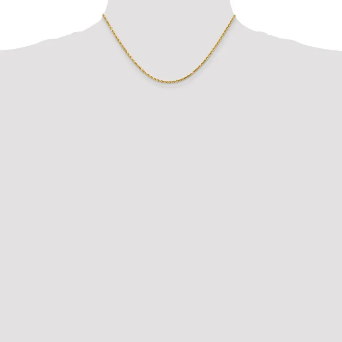 Leslies 14K 2mm DiamondCut Rope Chain TreasureFineJewelers Necklaces
