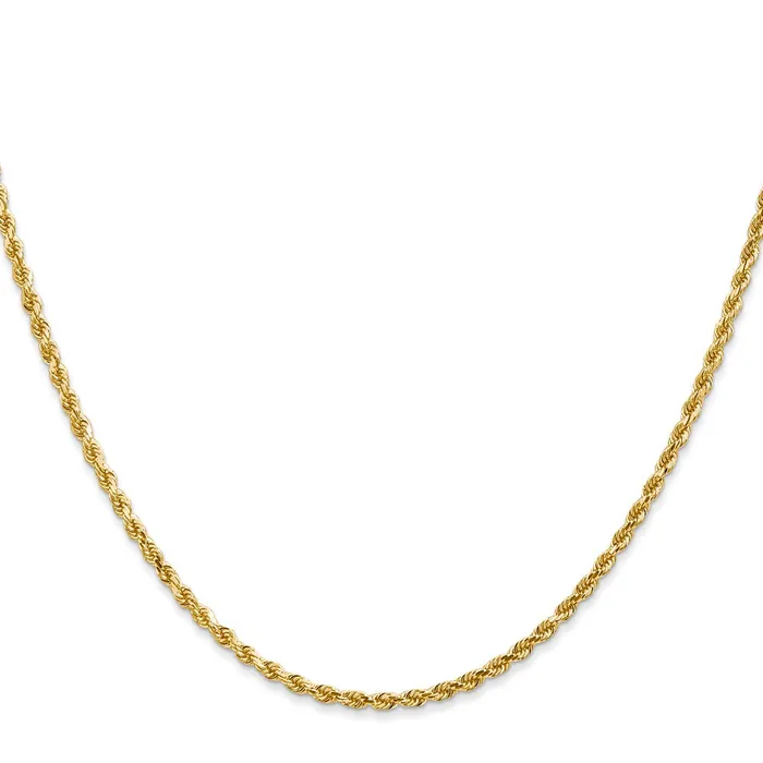 Leslies 14K 2mm DiamondCut Rope Chain TreasureFineJewelers Necklaces