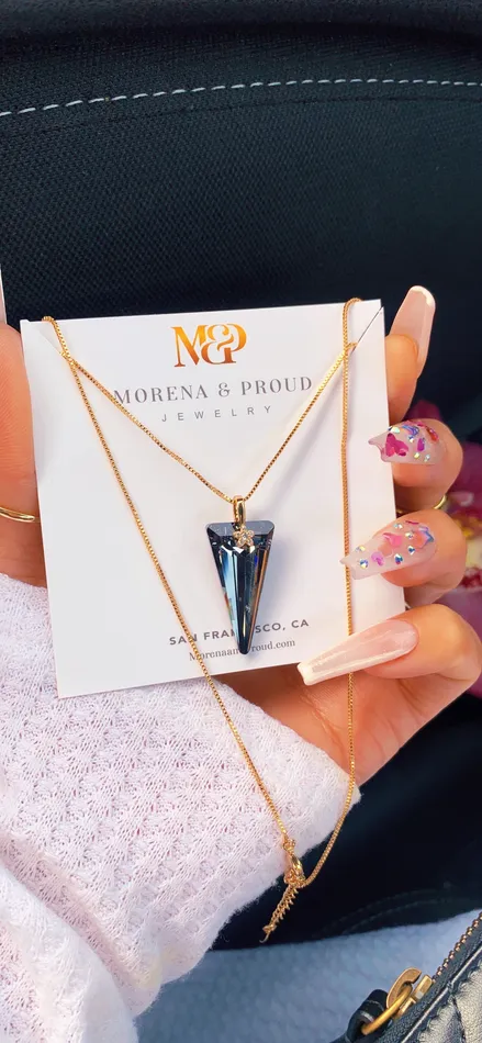 MP Jewelry Necklaces Black Swarovski Crystal Necklace