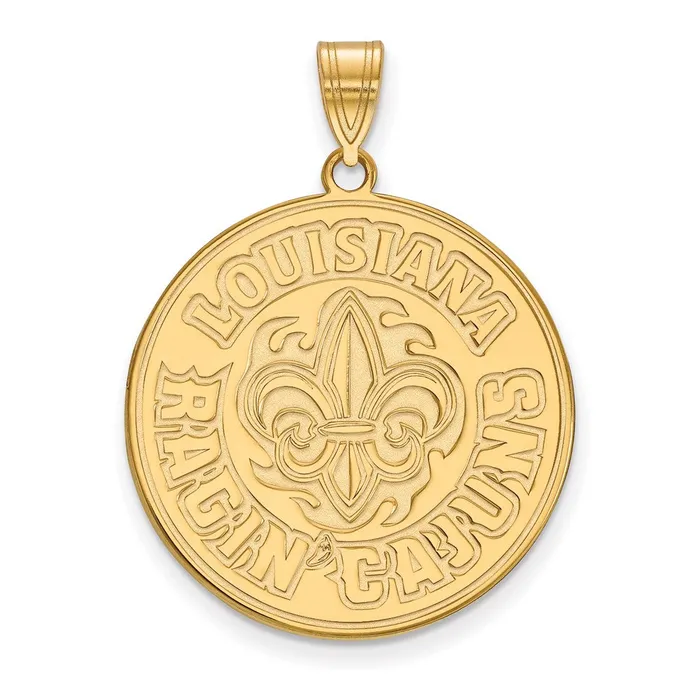 Necklaces 10K Yellow Gold University of Louisiana at Lafayette XL Pendant TreasureFineJewelers