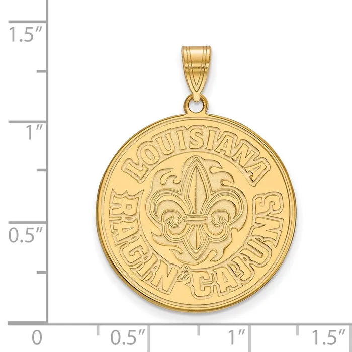 Necklaces 10K Yellow Gold University of Louisiana at Lafayette XL Pendant TreasureFineJewelers