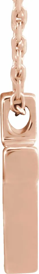 Necklaces 14K Rose Gold Petite Cross 1618 Necklace TreasureFineJewelers
