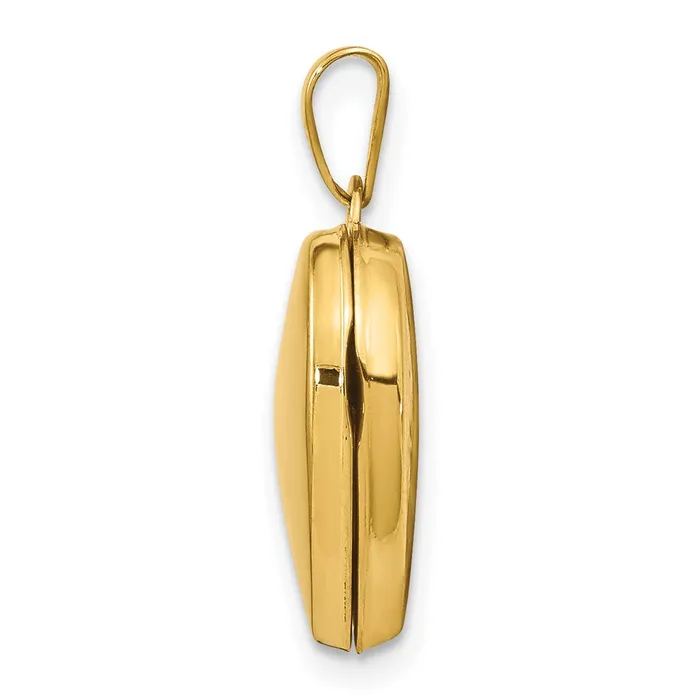 Necklaces 14k Yellow Gold Plain 15mm Heart Locket TreasureFineJewelers