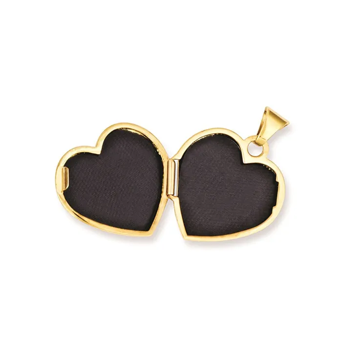 Necklaces 14k Yellow Gold Plain 15mm Heart Locket TreasureFineJewelers